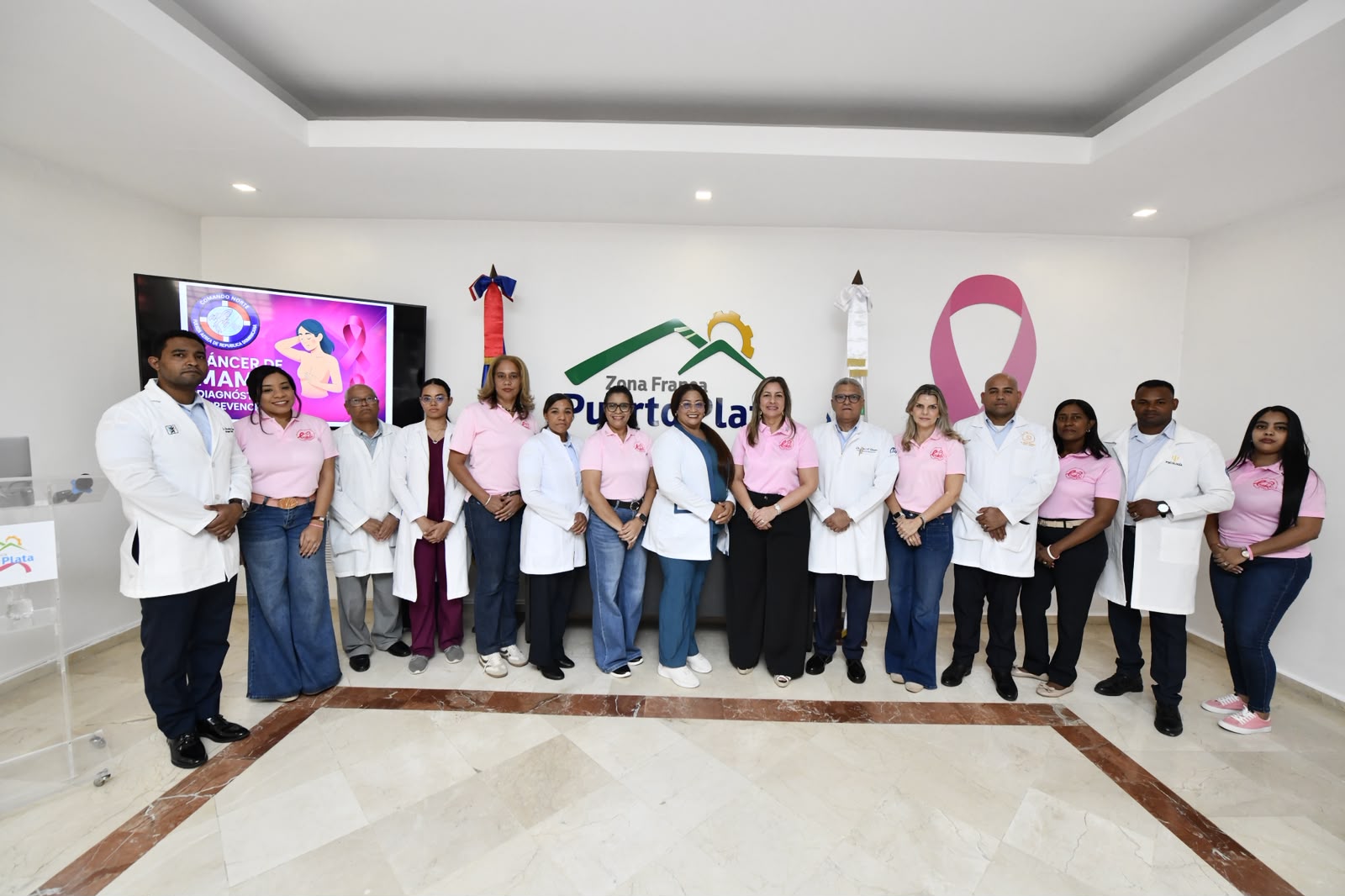 Zona Franca Industrial de Puerto Plata realiza jornada de prevención y concientización sobre el cáncer de mama